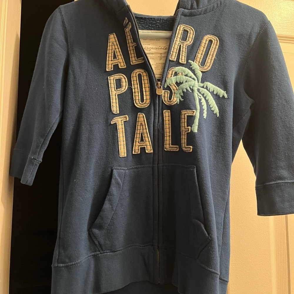Aeropostale women’s Navy Hoodie with Embroidered Logo